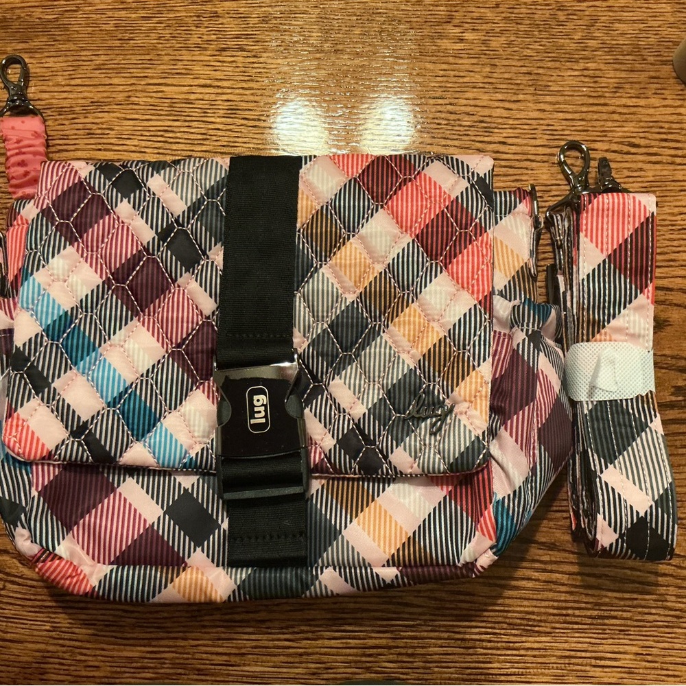 Lug Colorful Checkered Crossbody Bag